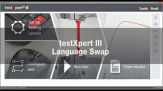 testXpert programska oprema za preskušanje – zamenjava jezika