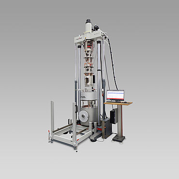 Essai par grand froid (cryogenic testing): machine d'essais dynamique avec un cryostat à flux continu LH2/LHe/LN2