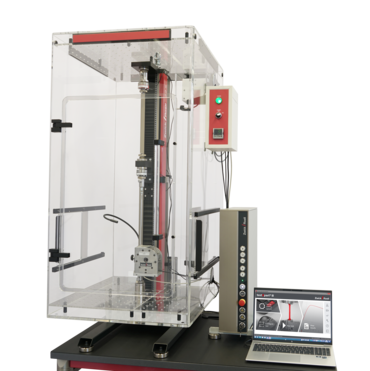 Preskus radialne tlačnosti na stentih s strojem za preskušanje materialov zwickiLine in temperaturno komoro ASTM F3067