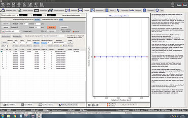 InspectorX硬度計ソフトウェア：: 試験ポジションを定義するウインドウ