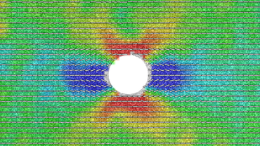 Ve 2D DIC vizualizují vektorové mapy hlavní směry deformace